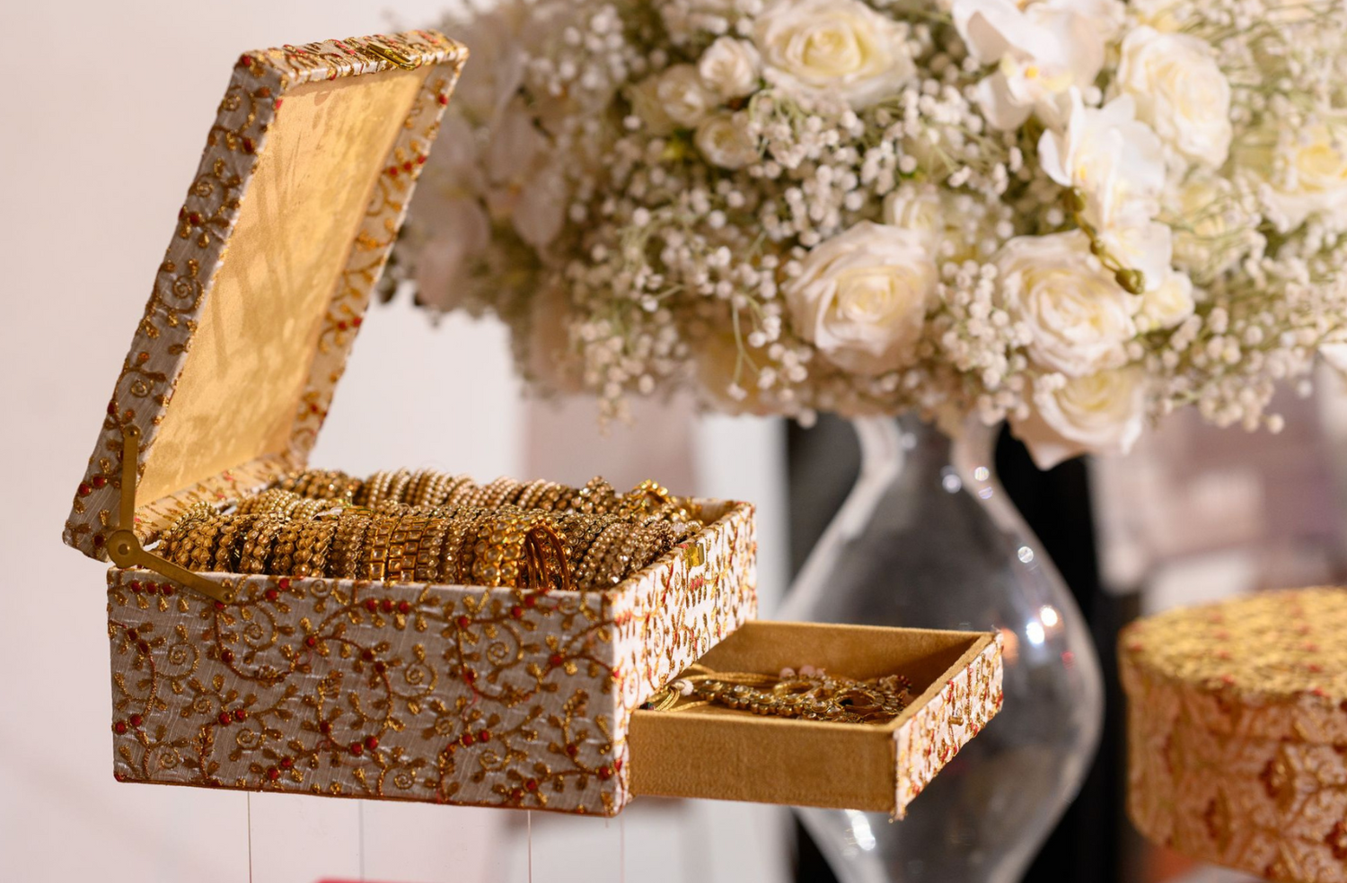 Turn Gifts into Cherished Memories! Book your free consult for custom wedding packaging, including trousseau packing, chunni ceremony, kurmai/roka, sagai, haldi & mehndi, baby showers, ghee ceremonies, return gifts, and more!