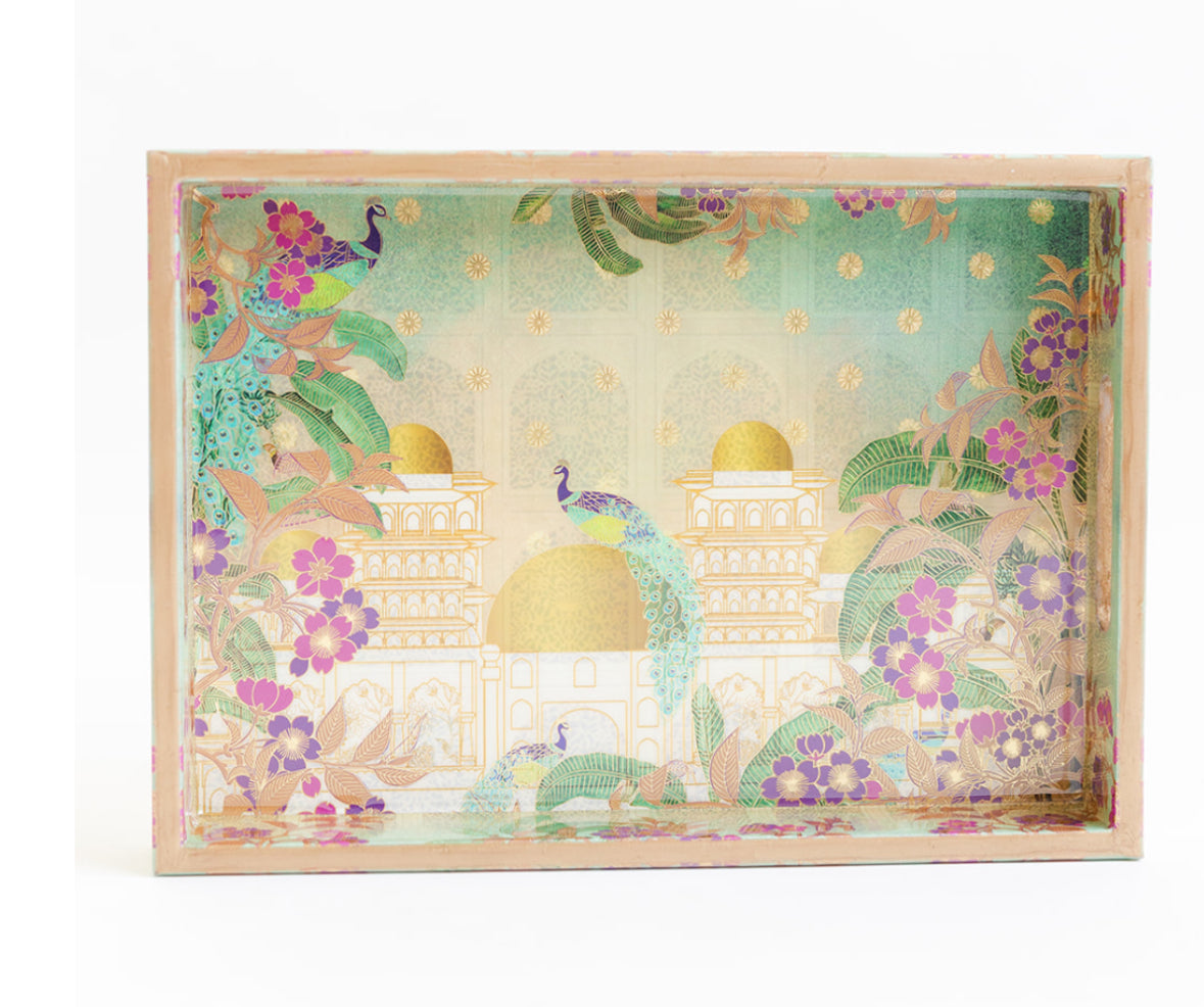 Plumes Of Paradise Hamper Tray Set