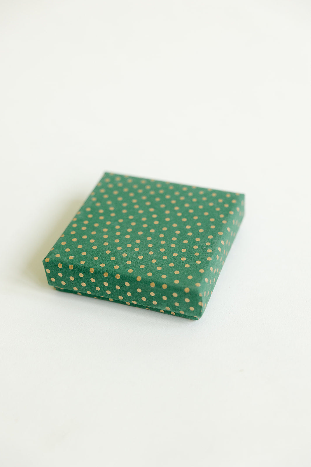 Handcrafted Green Polka Dot Gift Box