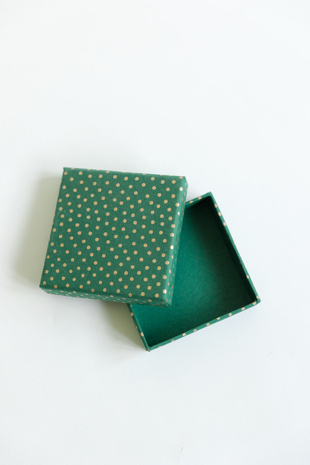Handcrafted Green Polka Dot Gift Box