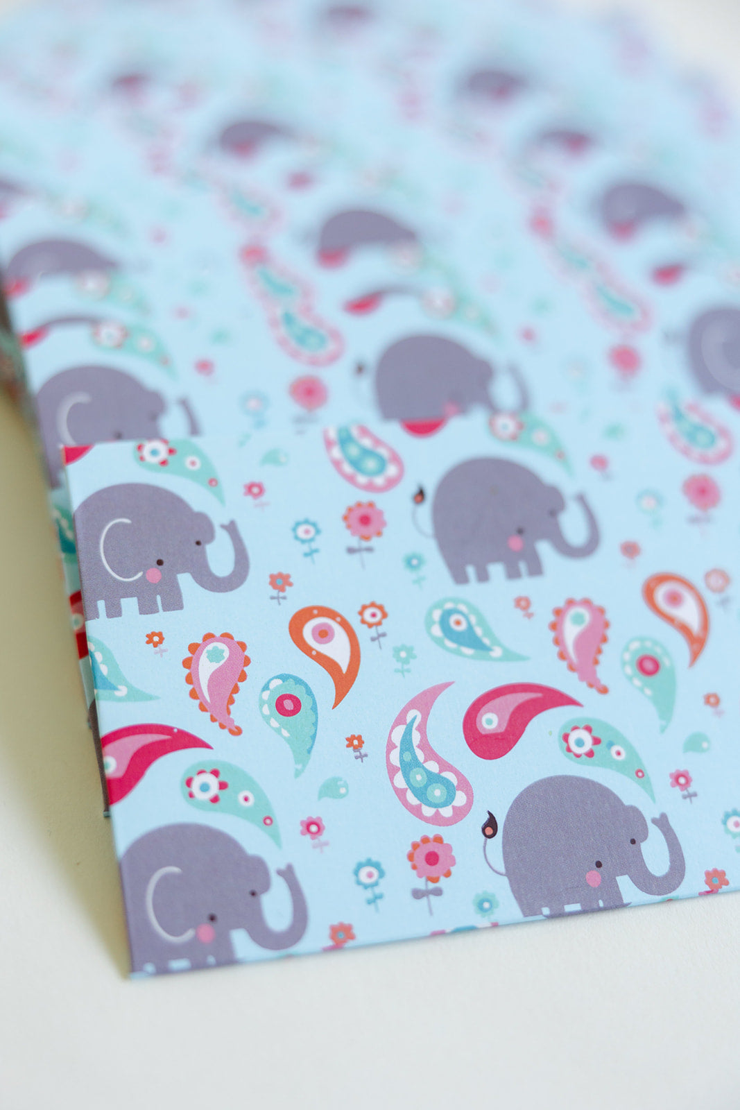 5 Baby Blue Elephant Hatti Money Gift Envelopes