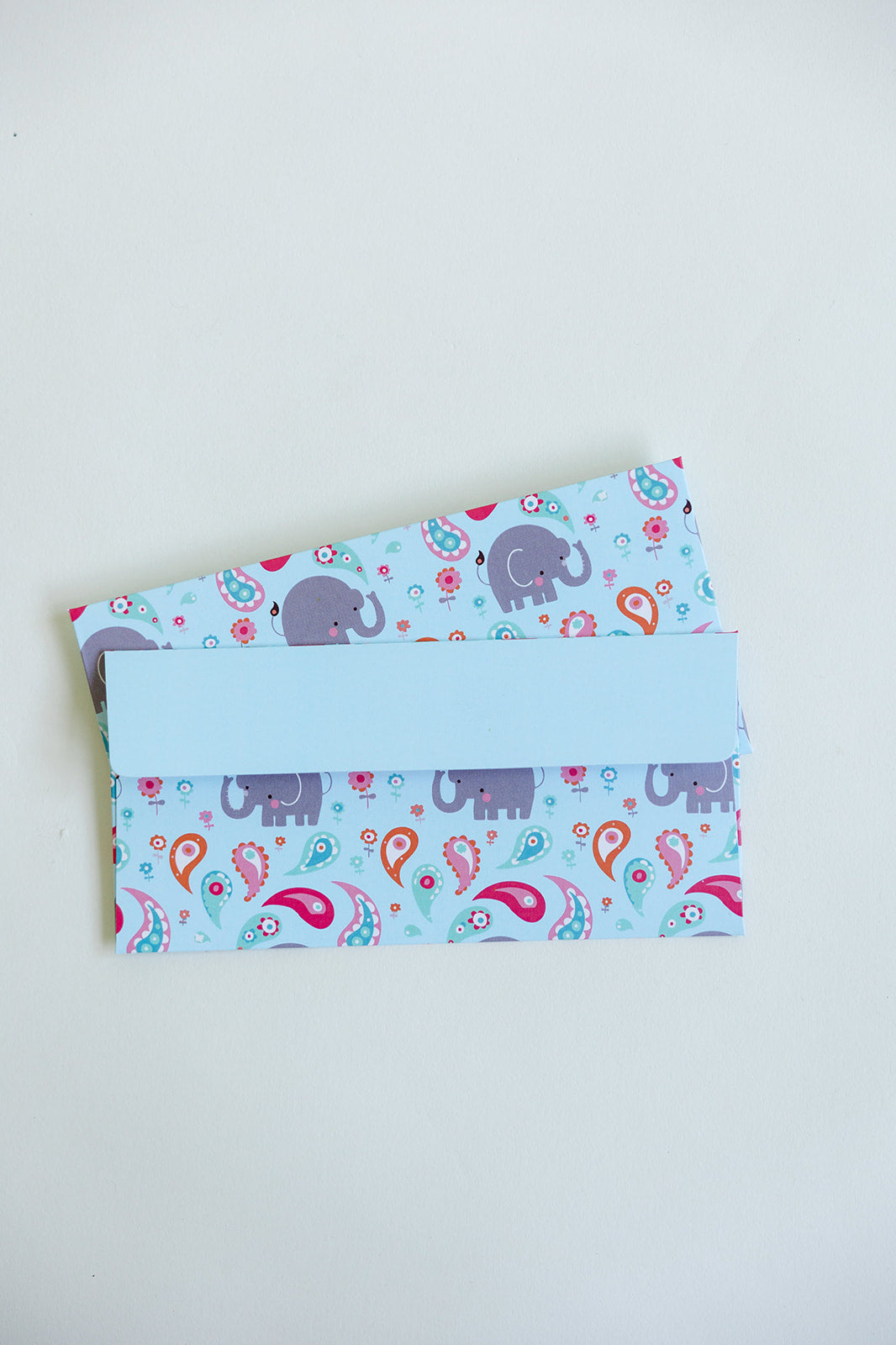 5 Baby Blue Elephant Hatti Money Gift Envelopes