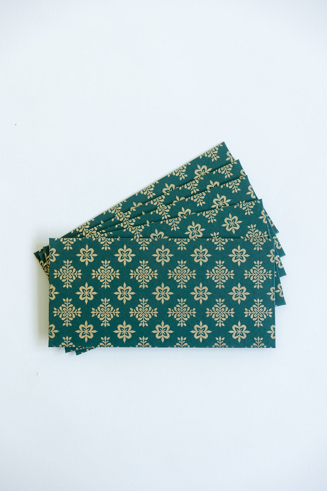 Green and Gold Minakari Money Gift Envelopes