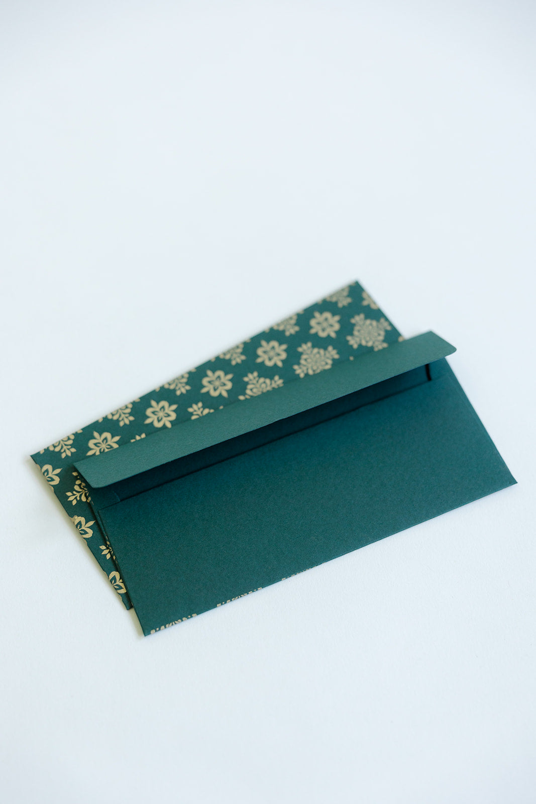 5 Green and Gold Minakari Money Gift Envelopes
