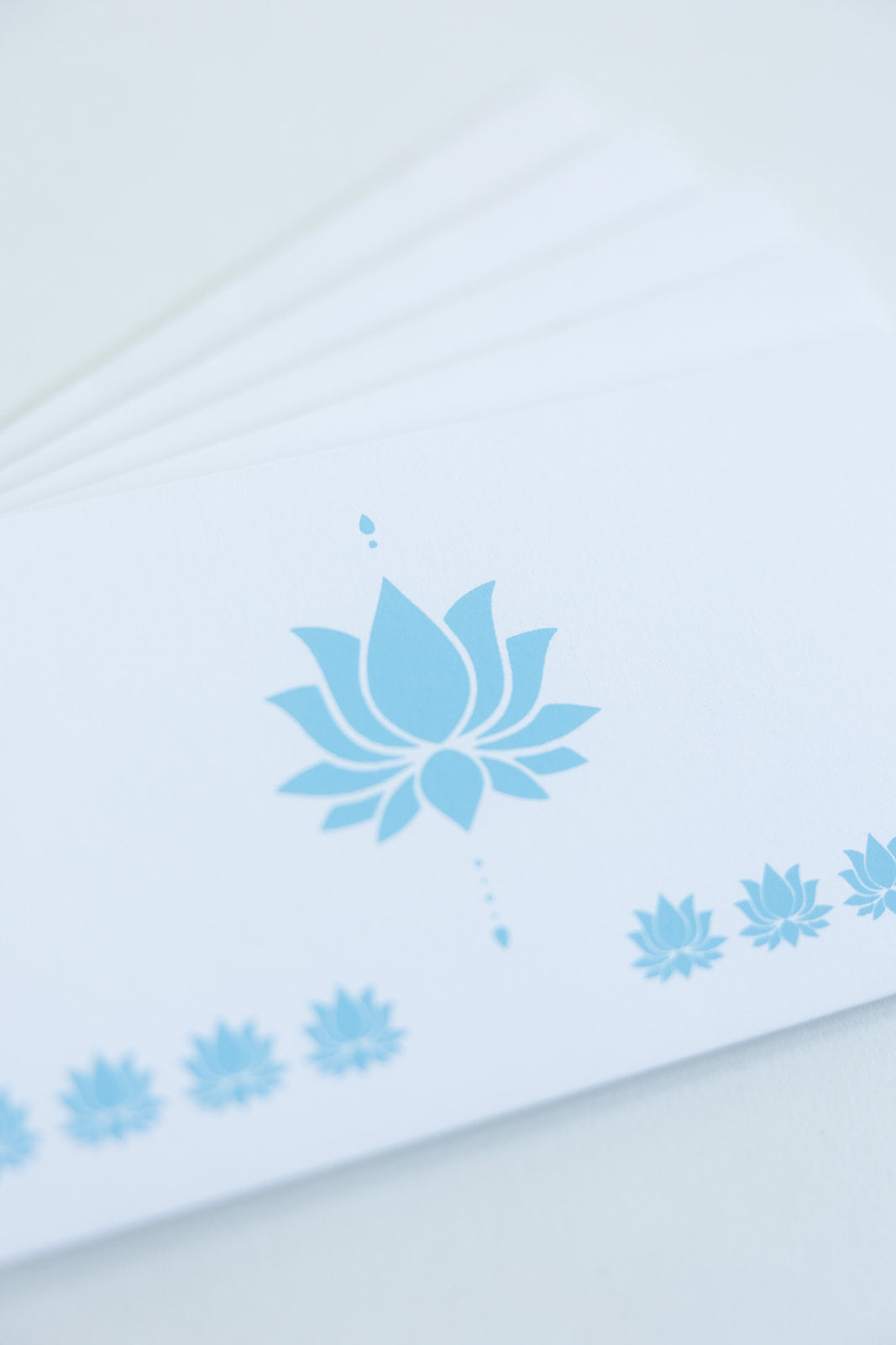 5 Baby Blue Lotus Money Gift Envelopes