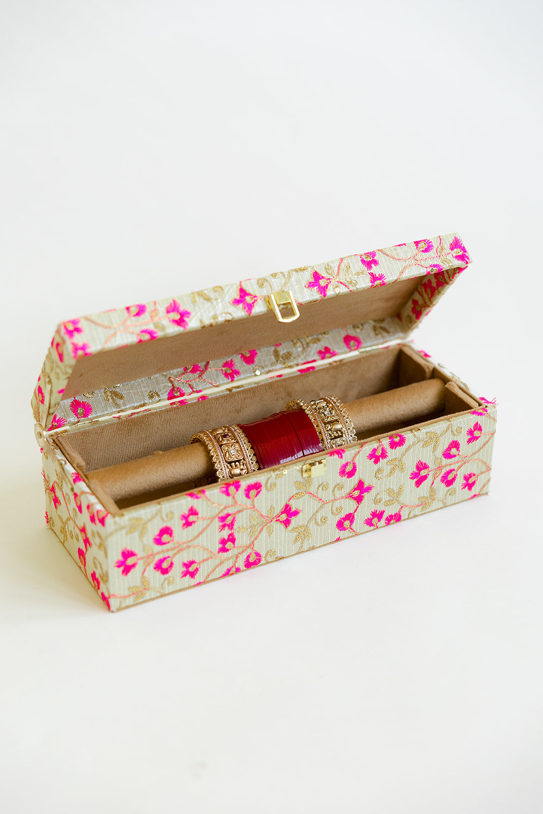 Brocade Bloom Pink Chura Box