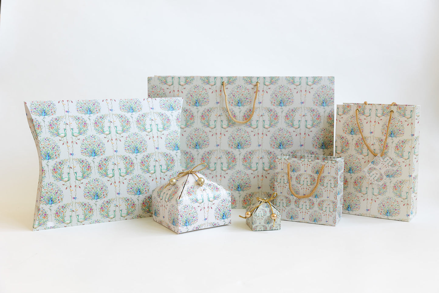 Mini Gift Bag Dancing Peacock