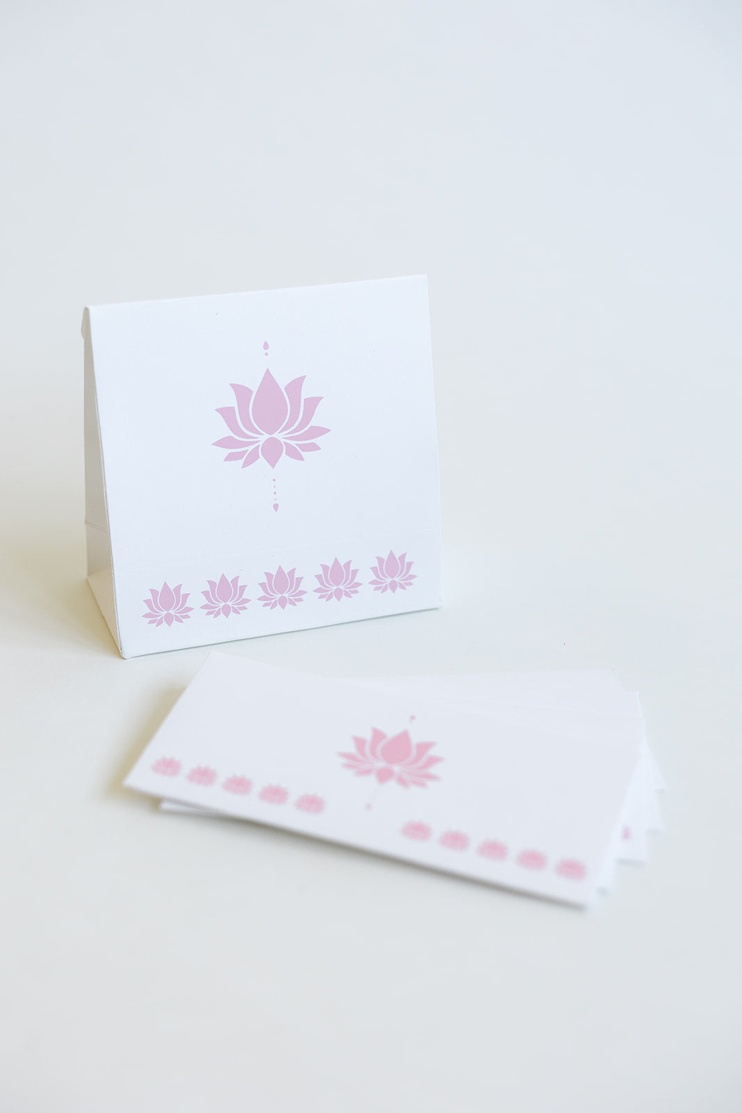 5 Baby Pink Lotus Money Gift Envelopes and 5 Lotus Small Envelope Gift Bag Bundle Set