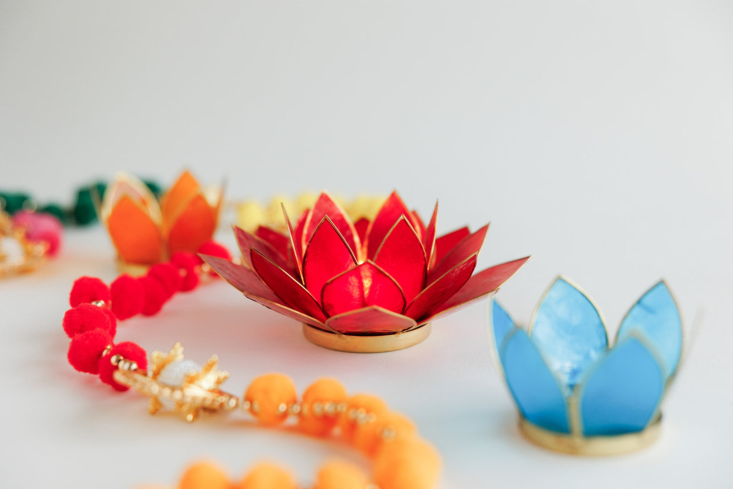Red Lotus Tea Light Holder