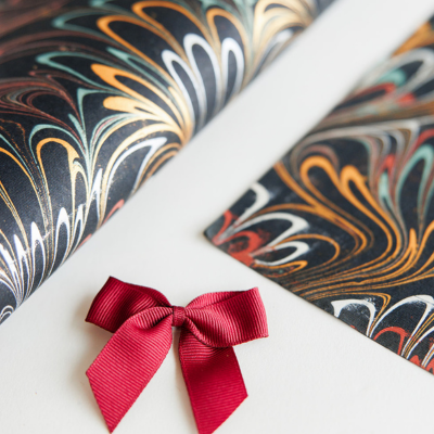 flat sheet wrapping paper in black