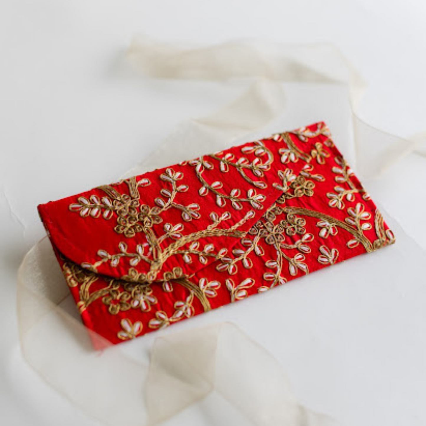 5 Embroidered Money Gift Envelopes