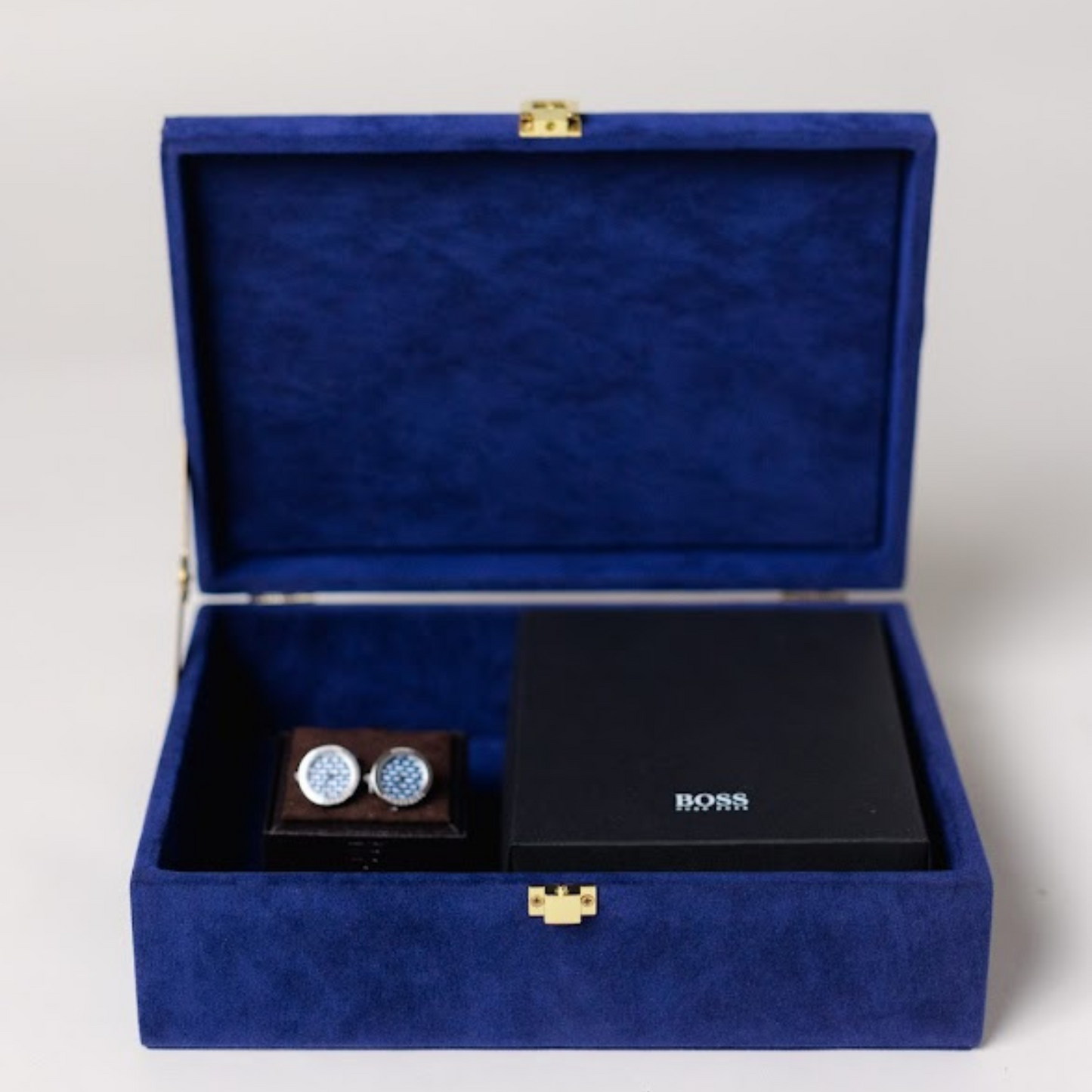 Ambika Luxury Navy Suede Gift Box