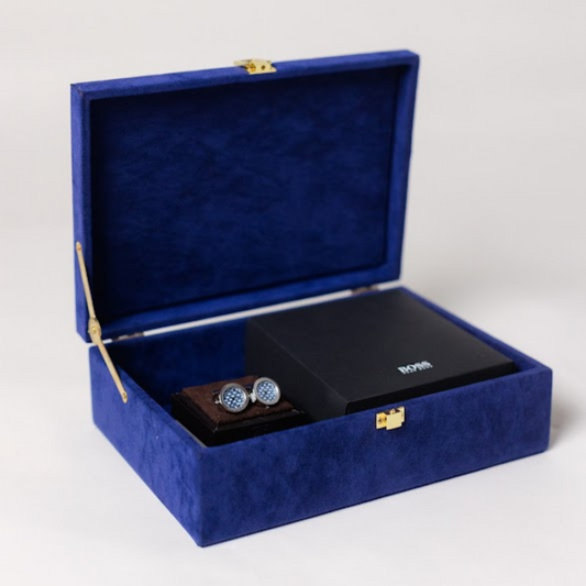 navy groom packaging