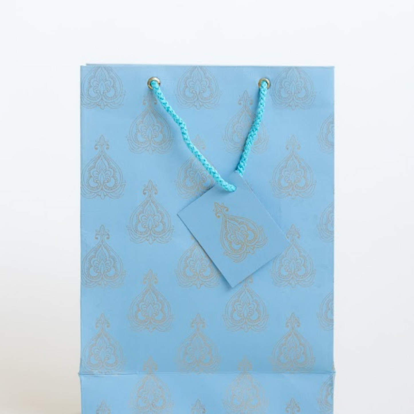 Blue Mughal Leaf Small Gift Bag