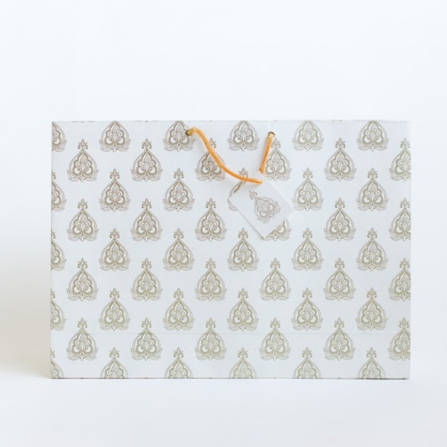 gifting bag for large items with handles and tags