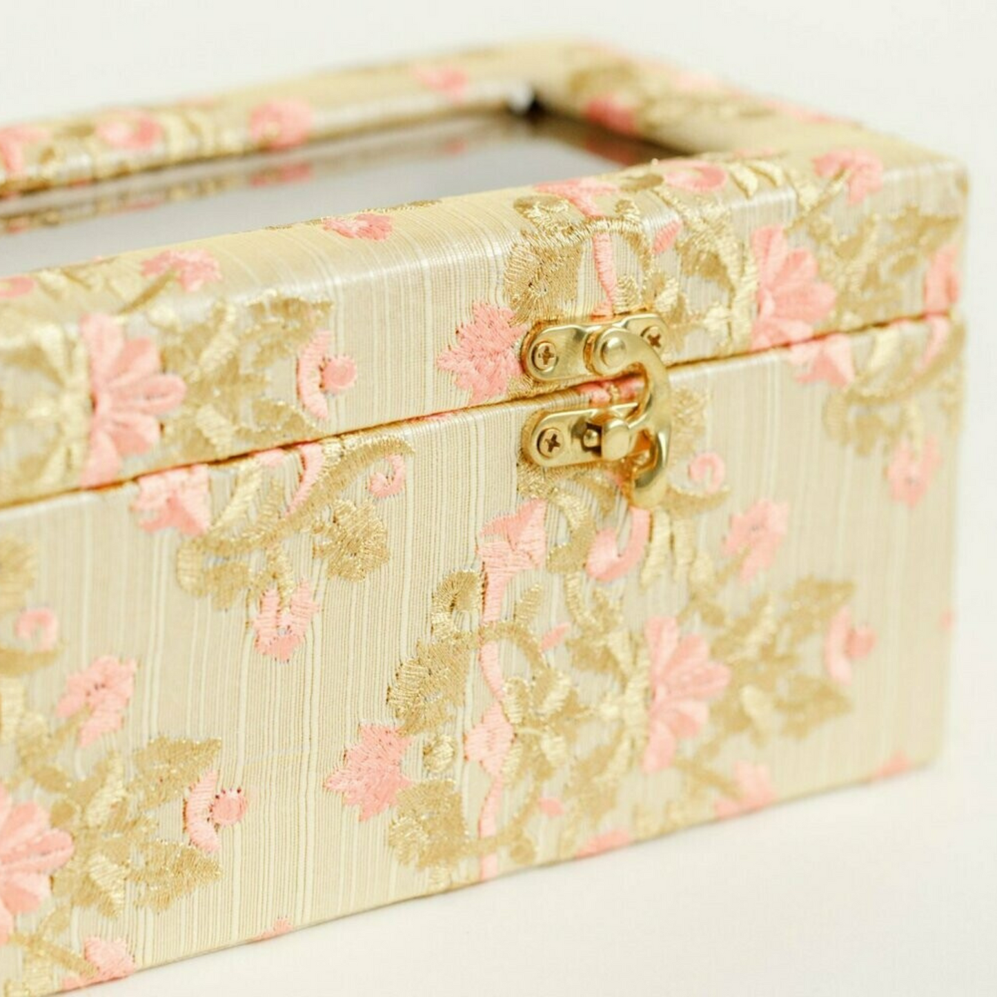 Anushka Cream & Baby Pink  Wedding Chura and khlera Box