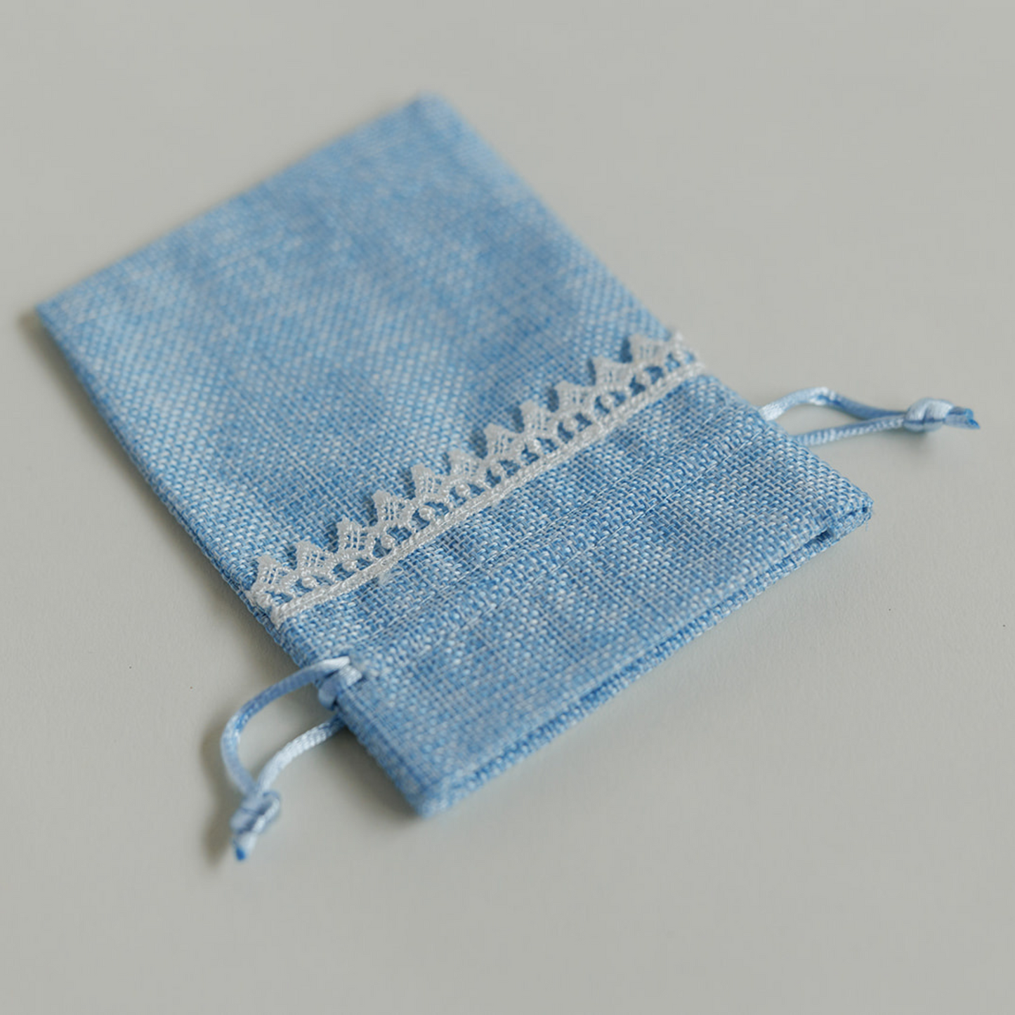Blue Jute Pouch Favour Bags