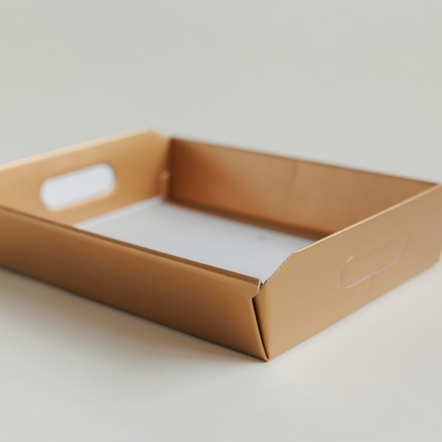 Gold Silk Flat Hamper Basket