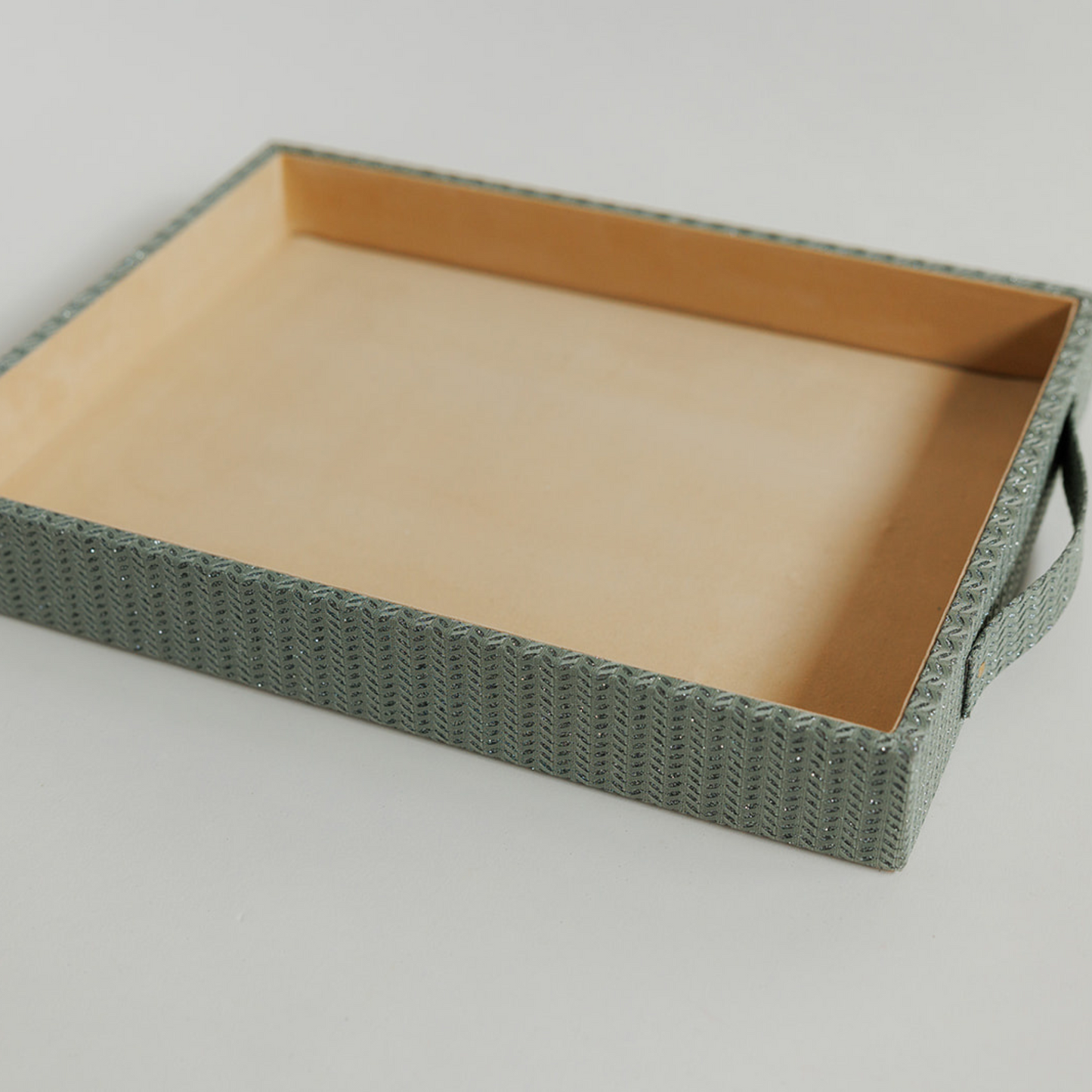 Azar Powder Green Shimmer Hamper Tray Set