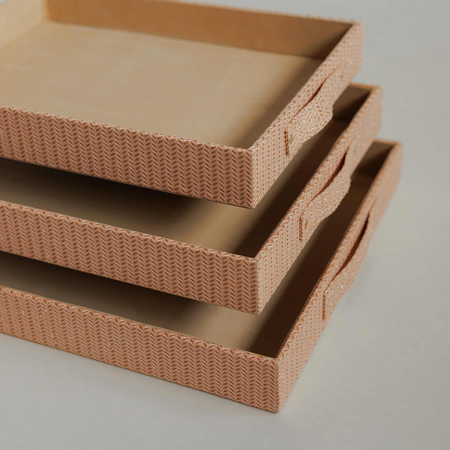 Azar Gold Shimmer Hamper Tray Set