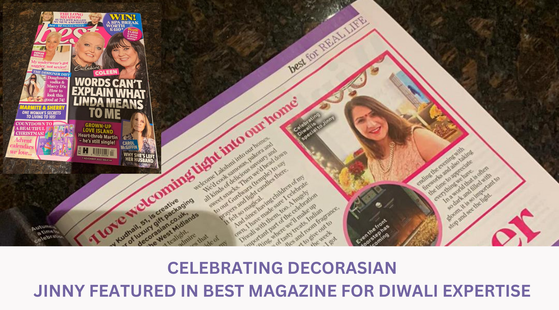 Celebrating Decorasian: Jinny Featured in Best Magazine for Diwali Expertise