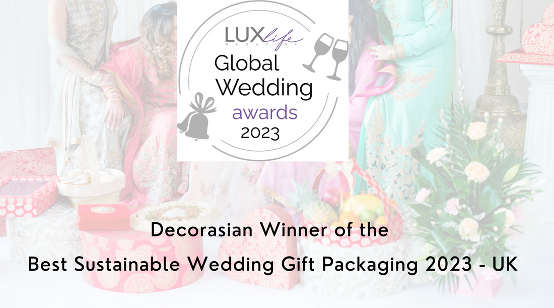 Decorasian Winners of Best Sustainable Wedding Gift Packaging 2023- UK