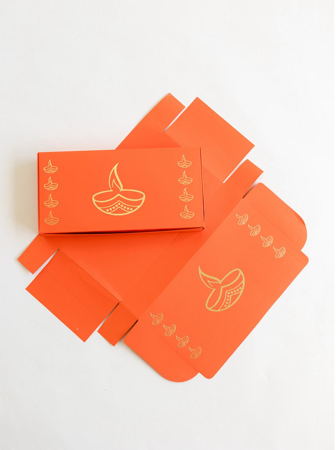 Diwali Diya Orange Treat Box