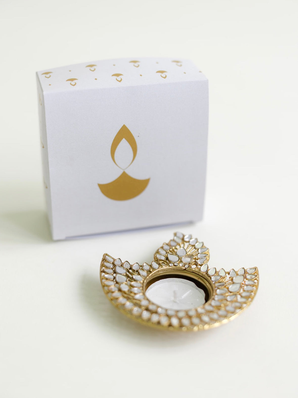 Mirror Diya Tea Light Holder