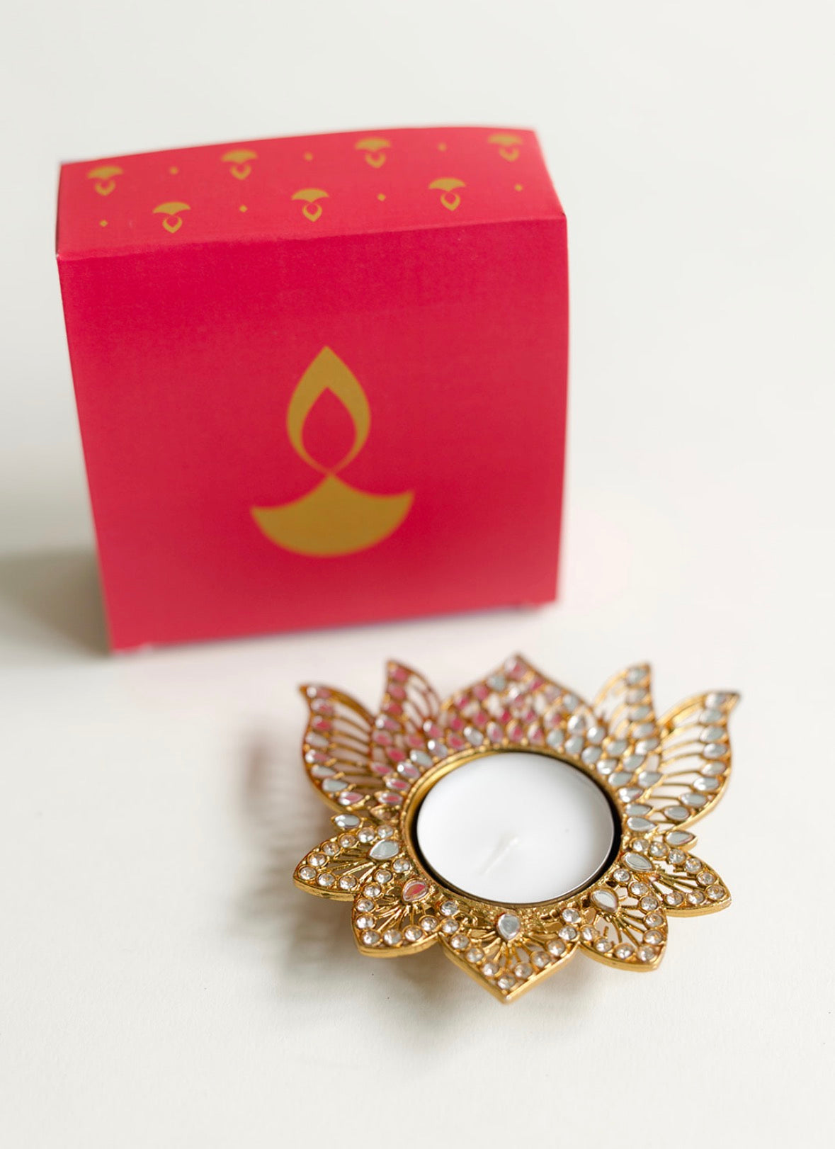 Lotus Mirror Tea Light Holder