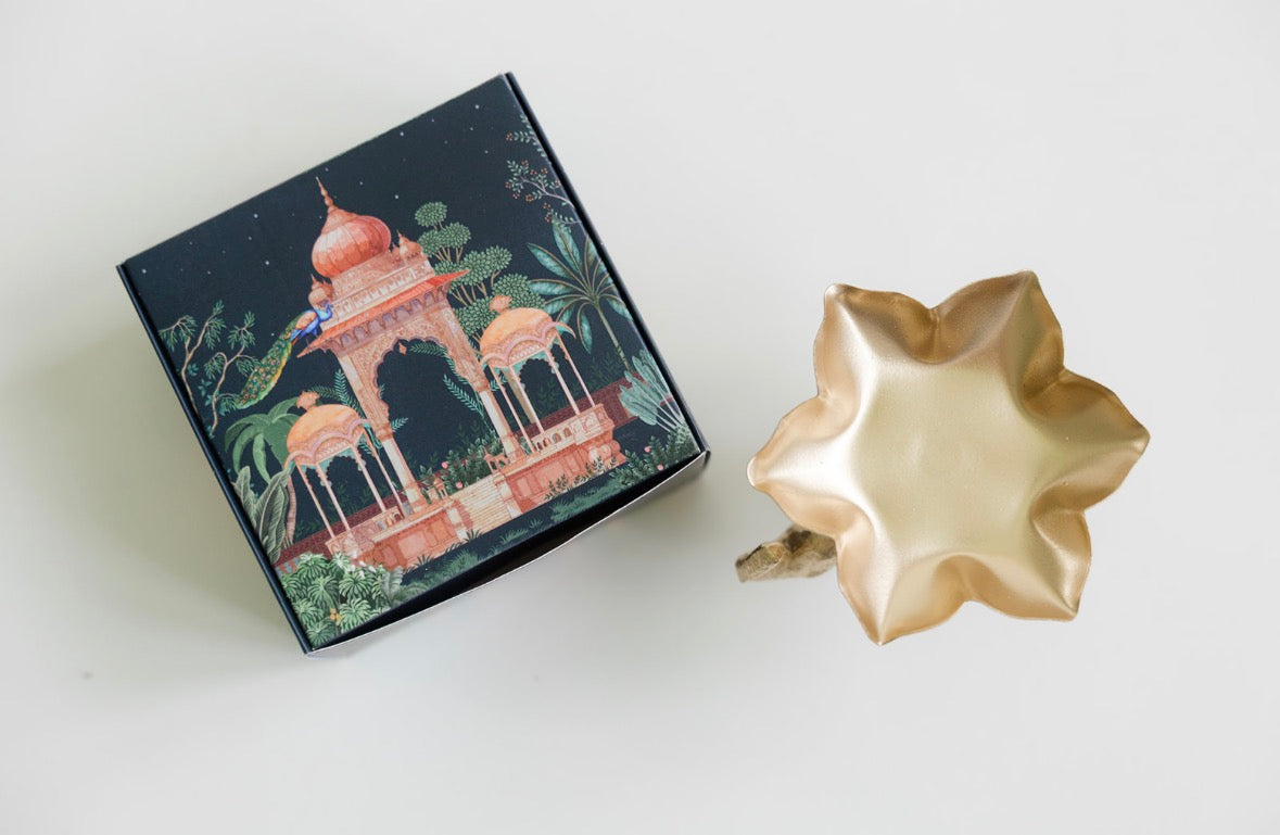Gold Elephant Tealight Holder