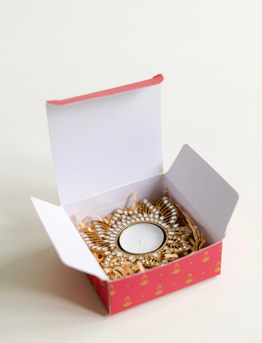 Lotus Mirror Tea Light Holder
