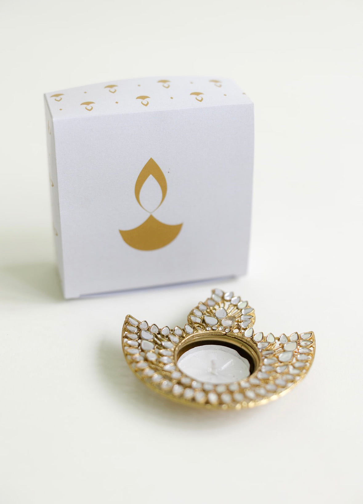 Mirror Diya Tea Light Holder