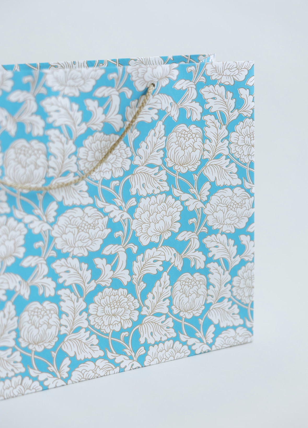 Turquoise Floral Gift Bag