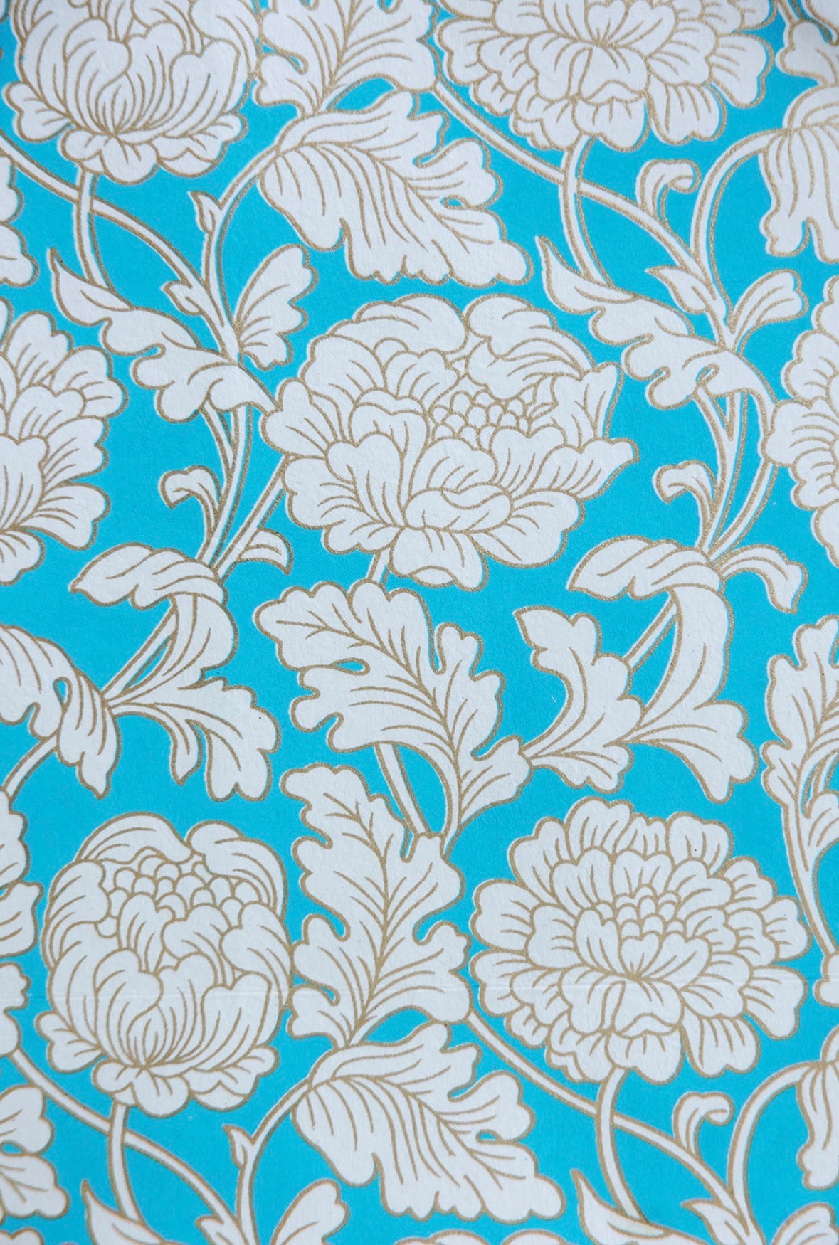 Turquoise Floral Gift Bag