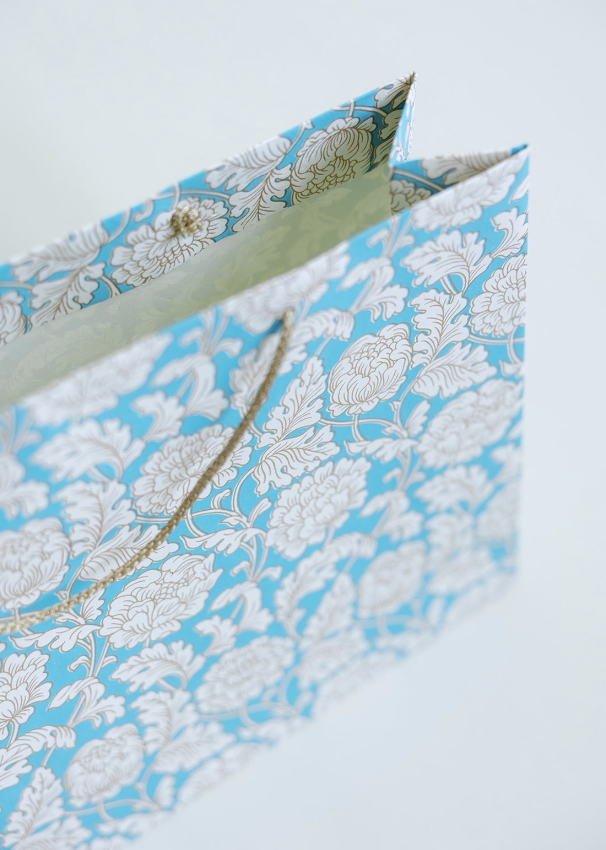 Turquoise Floral Gift Bag