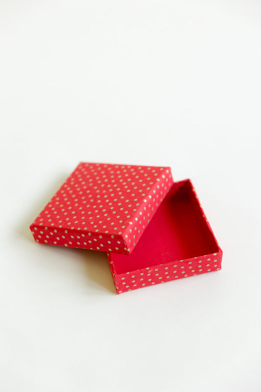 Handcrafted Red Polka Dot Gift Box