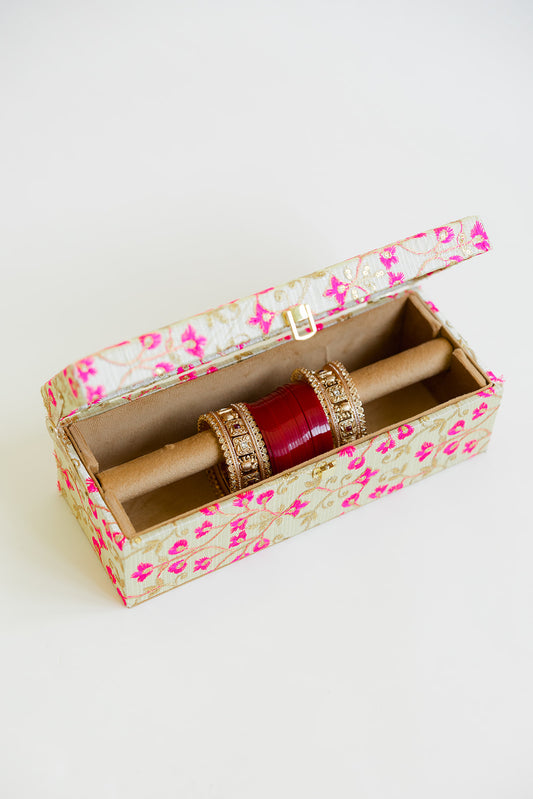 Brocade Bloom Pink Chura Box