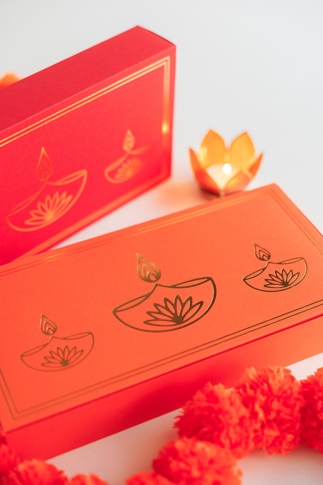 Diwali Diya Orange Treat Box