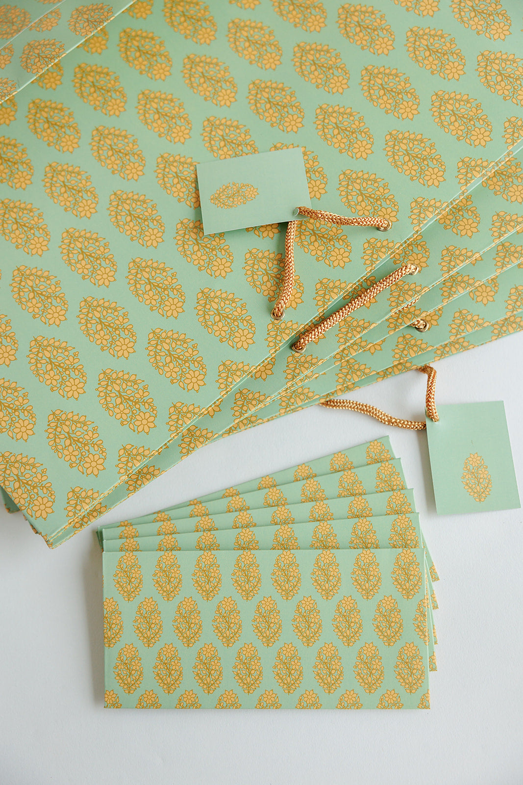 Sage Green Gift Bags with Matching Gift Envelope