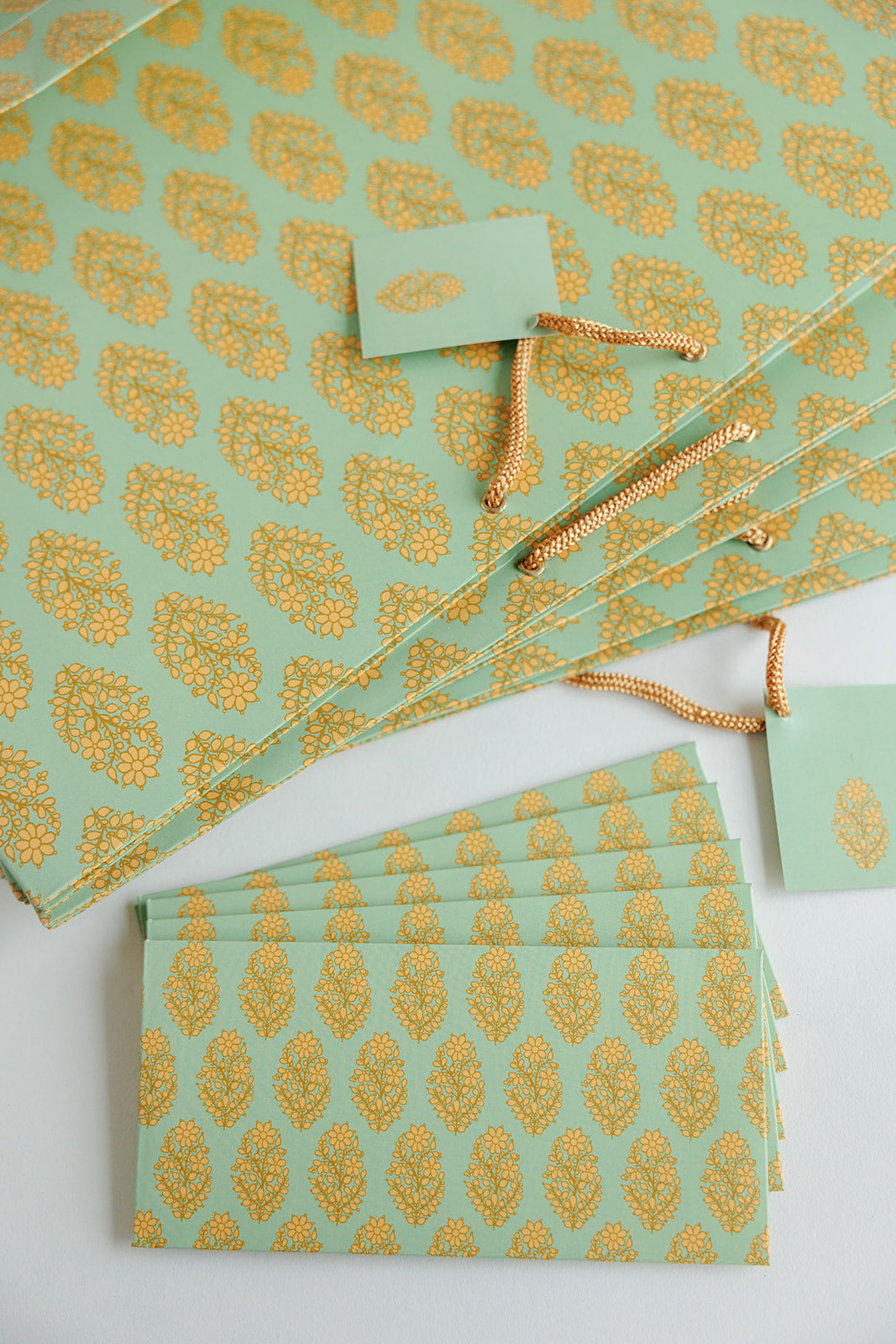 sage green gift bags