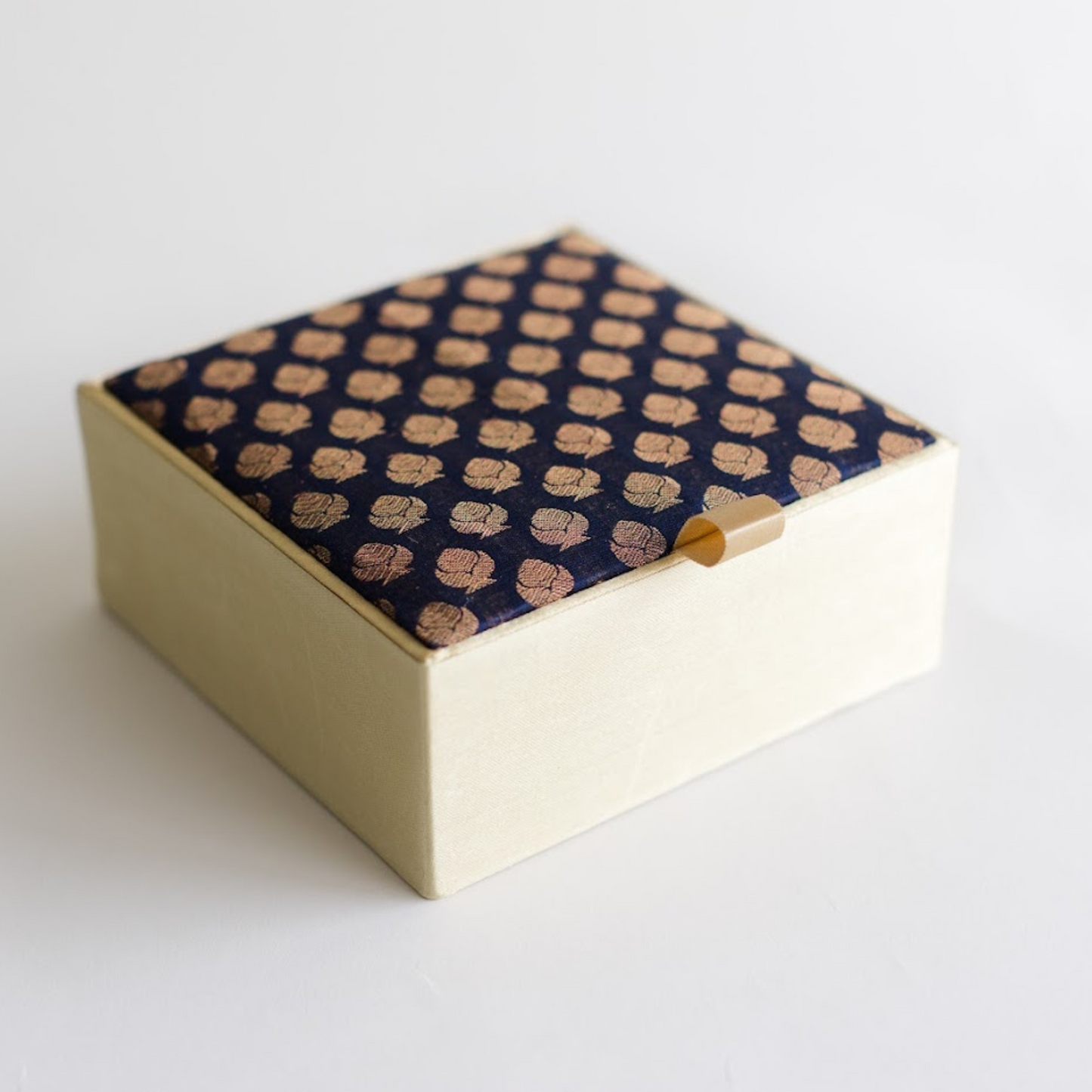 Navy and Brocade Silk Gift Box