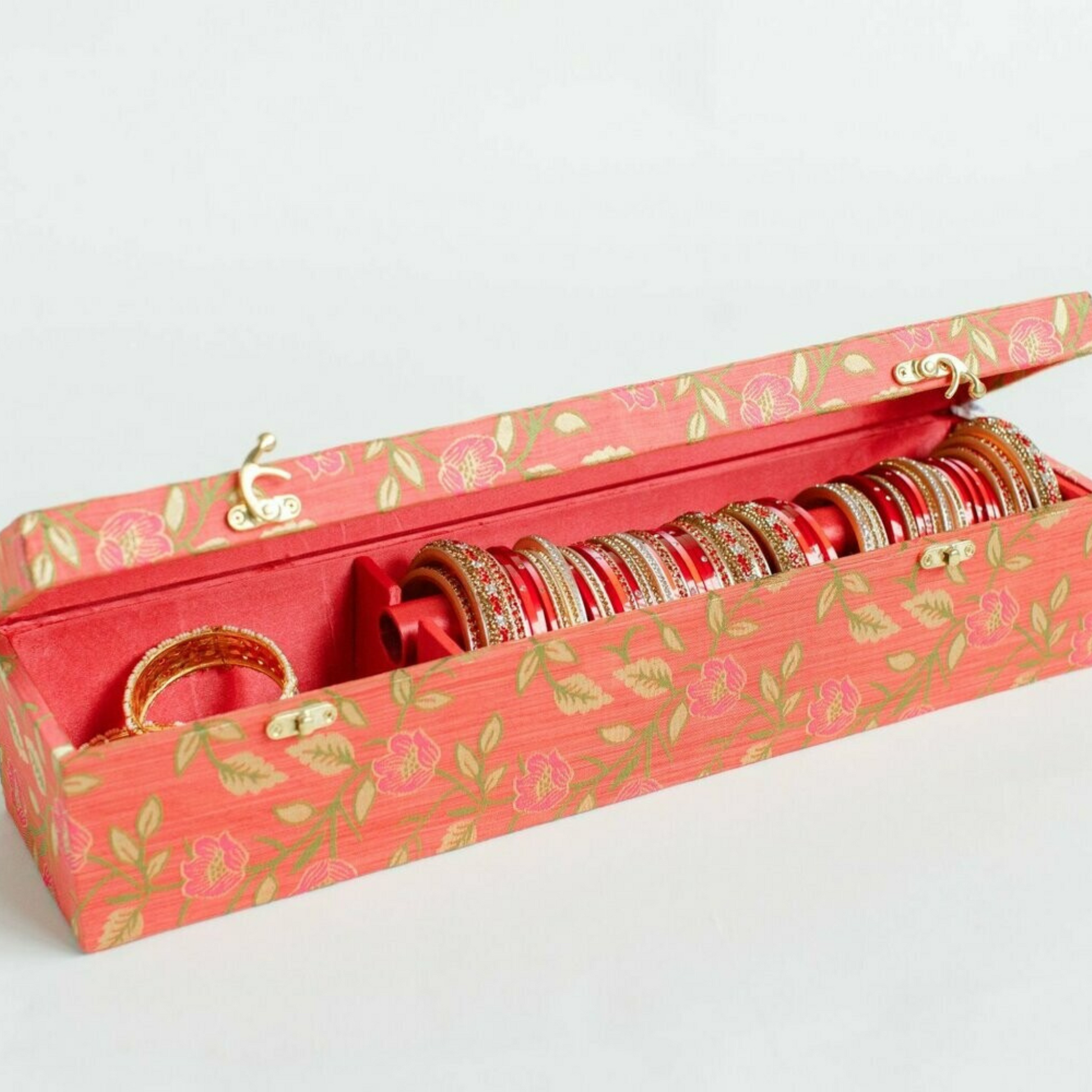 coral wedding chura box