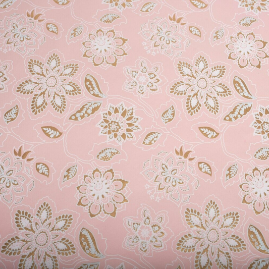 Baby Pink Dahlia Print Gift Wrap