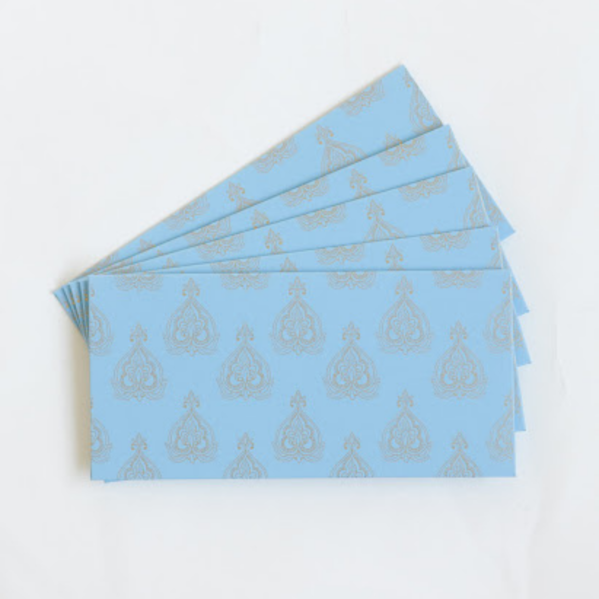 blue and gold luxury matching money envelopes for shugun gifting