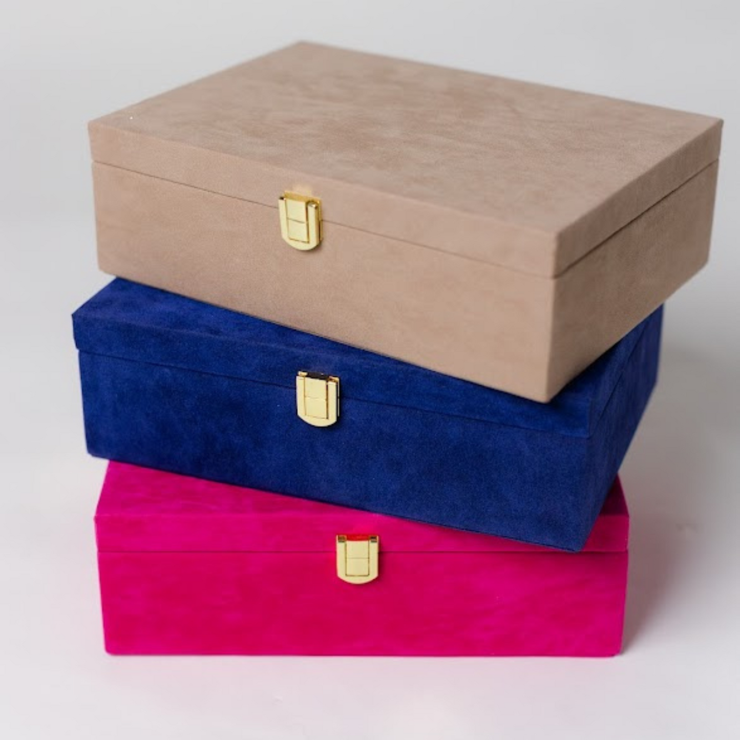 Ambika Luxury Pink Suede Gift Box