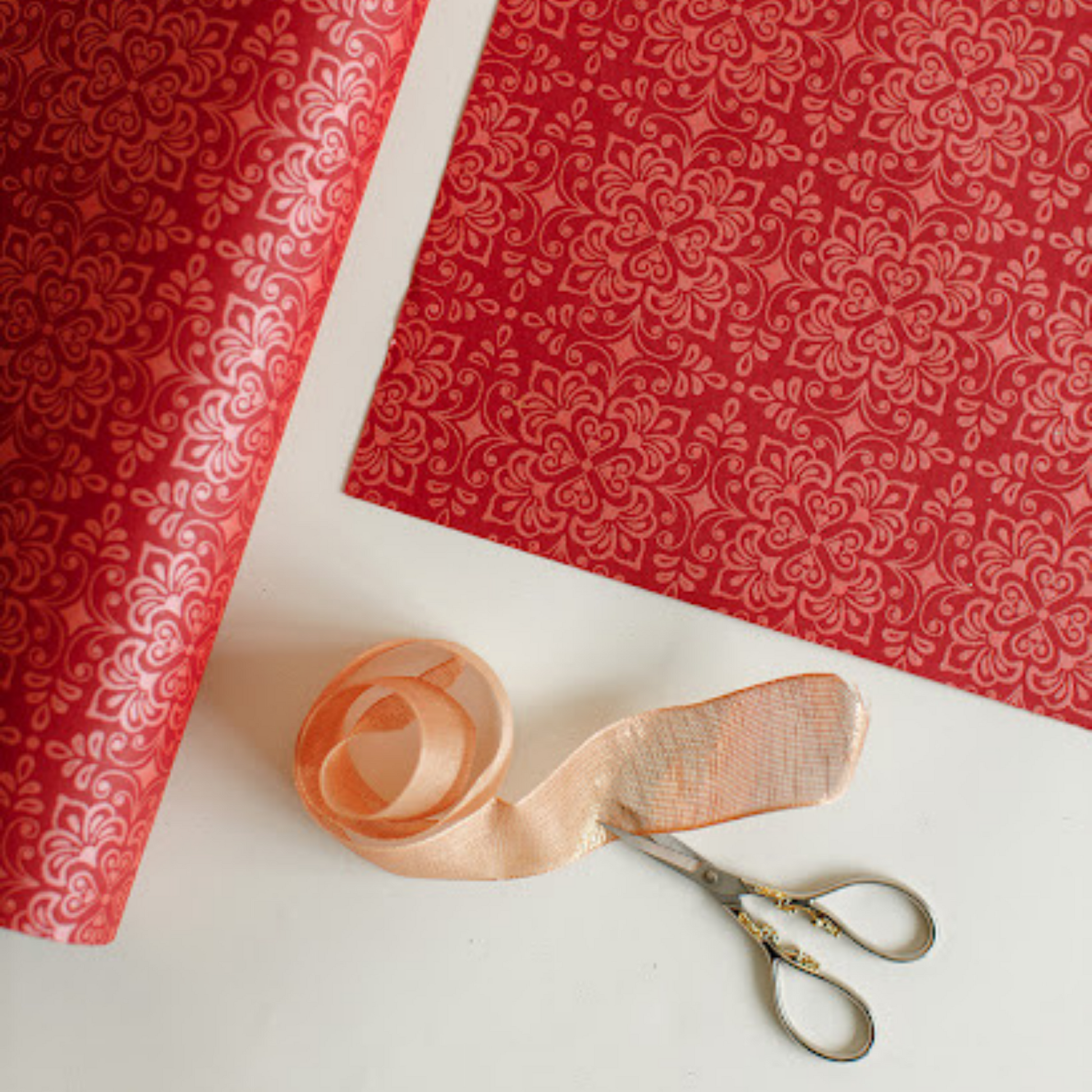 Ruby Red Wedding Luxury Handmade Gift Wrap