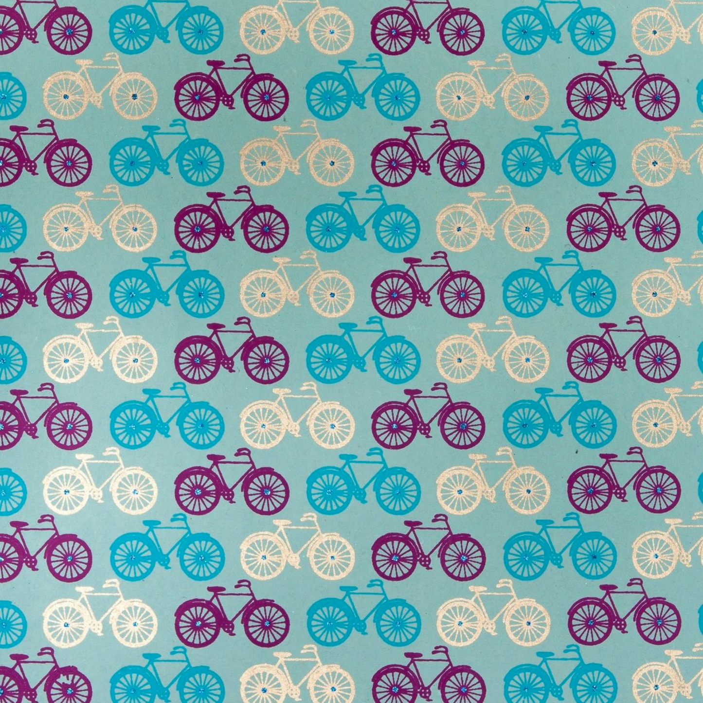 Blue Luxury Bike Handmade Gift Wrap