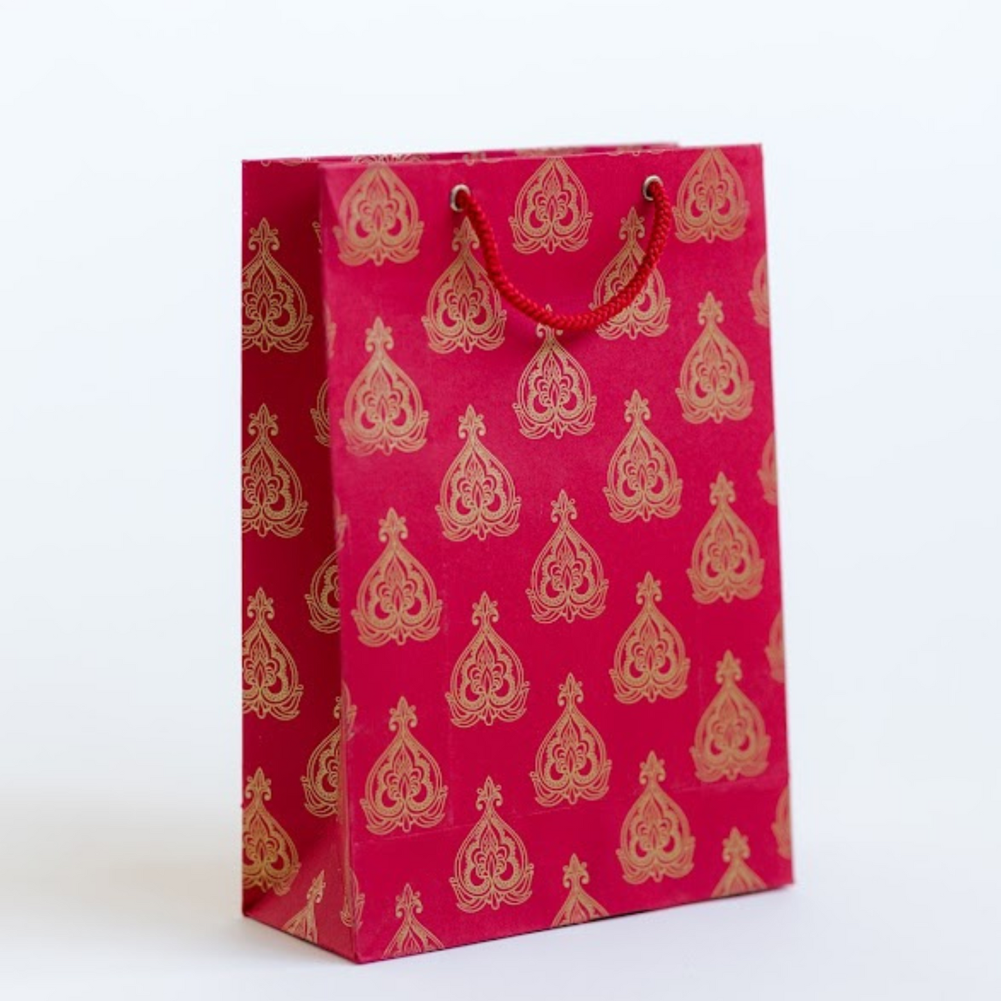 Red Mughal Leaf Small Gift Bag