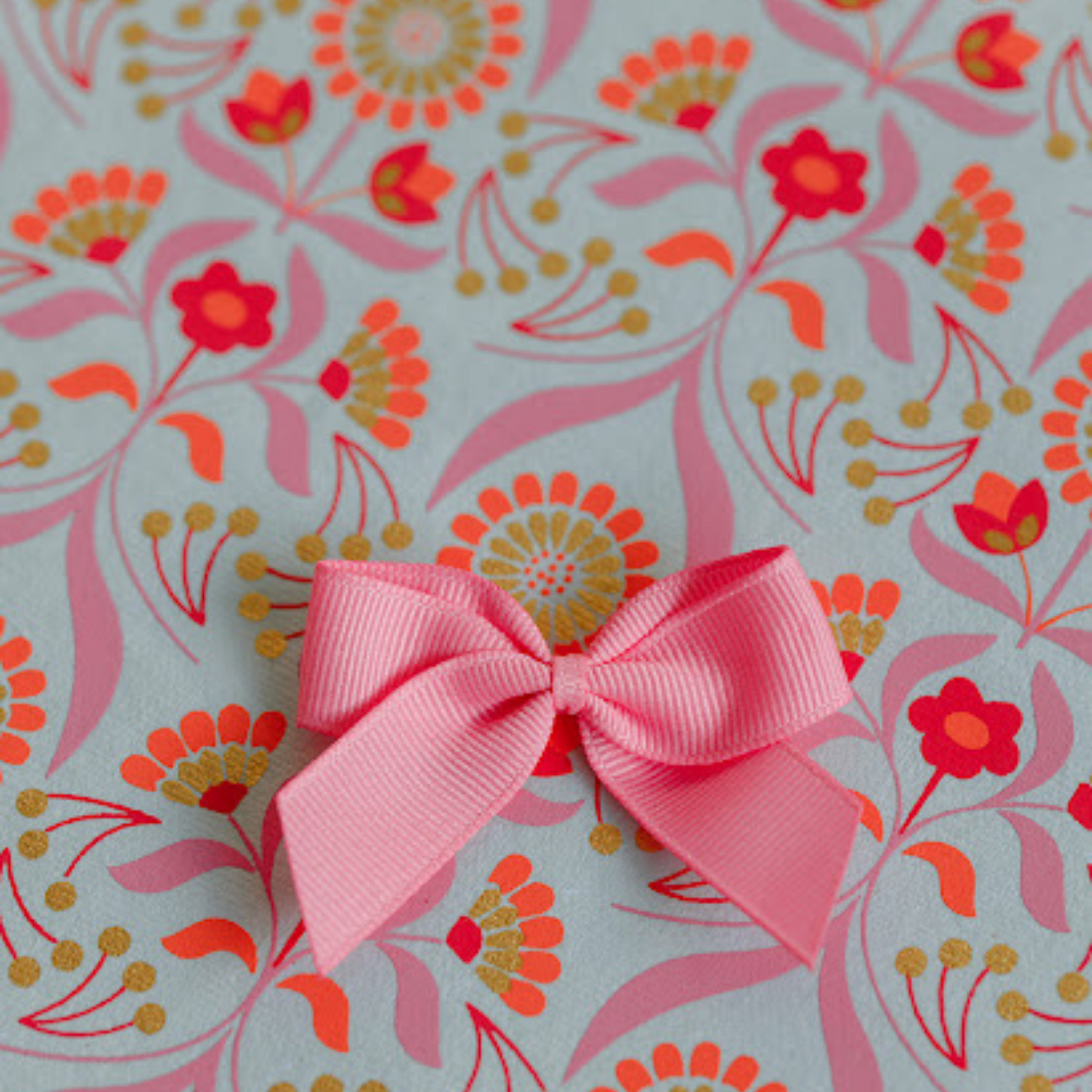 Leilani Pink and Orange Luxury Handmade Gift Wrap