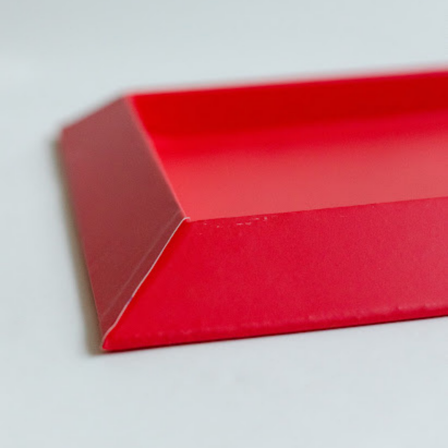 Red Leatherette Hamper Tray- Small Size
